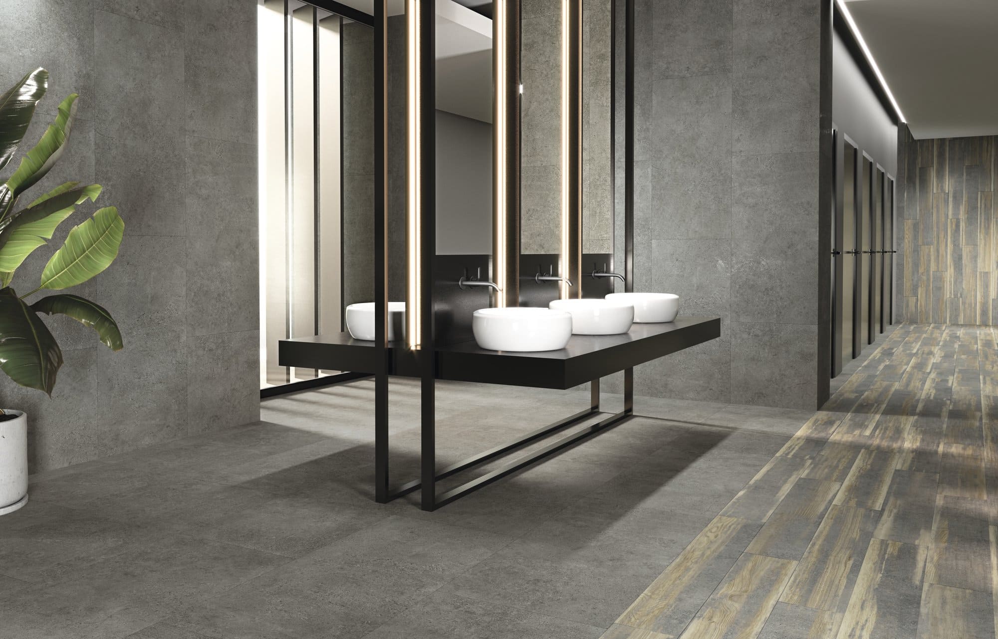 Ape Grupo Коллекция WABI SABI Wabi Grafite Str 60*60 см (N33) в интерьере